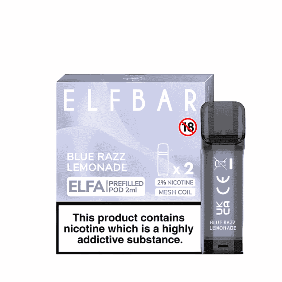 Blue Razz Lemonade Elfa Prefilled Pods by Elfbar UK