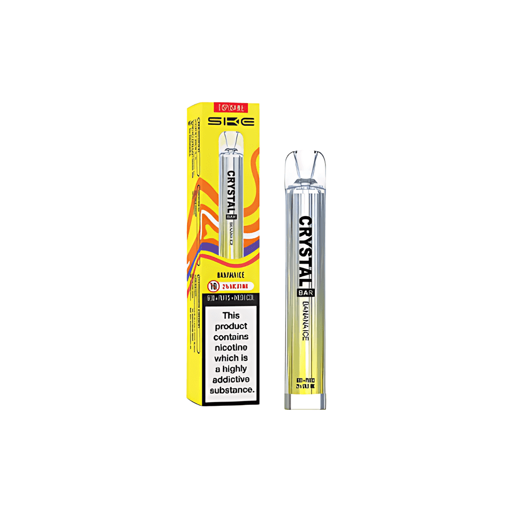 BANANA ICE SKE CRYSTAL BAR 600 DISPOSABLE VAPE BANANA ICE SKE CRYSTAL BAR 600 DISPOSABLE VAPE