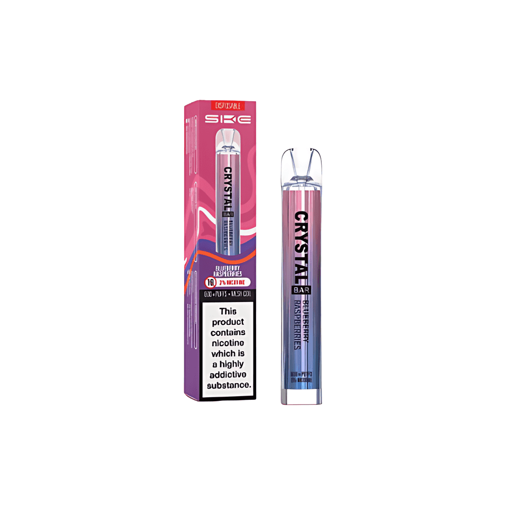 Crystal Blueberry Raspberry BLUEBERRY RASPBERRIES SKE CRYSTAL BAR 600 DISPOSABLE VAPE