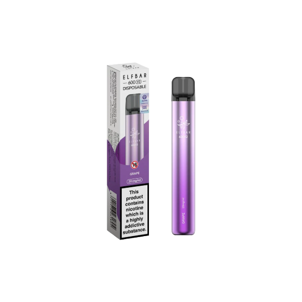 GRAPE ELF BAR 600 V2 DISPOSABLE VAPE GRAPE ELF BAR 600 V2 DISPOSABLE VAPE