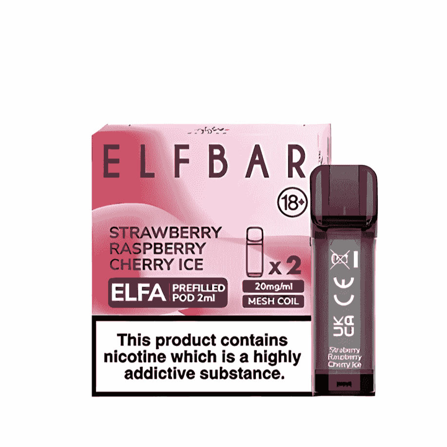 elfa pods Strawberry Raspberry Cherry  by elfbar uk